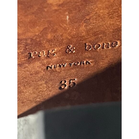 Rag & Bone Newbury Classic Ankle Boots Leather White Piping Womens Size 5 Black - Picture 8 of 10